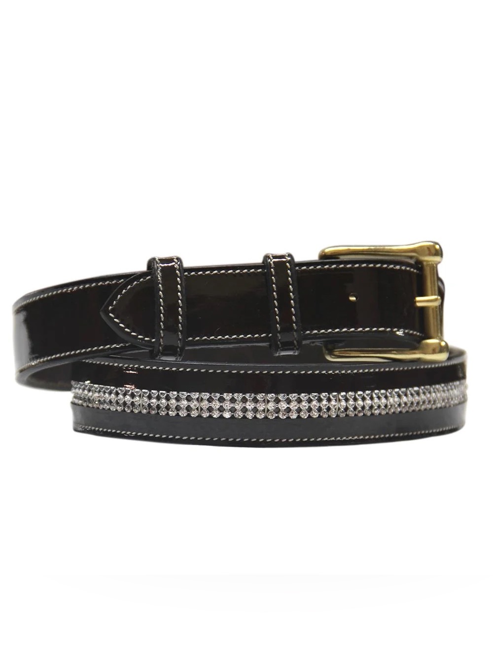 Bridles & Reins ExionPro Full Diamond Glossy Patent Leather Belt
